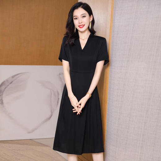 ASE-2357纯色气质时尚女士连衣裙 商品图3