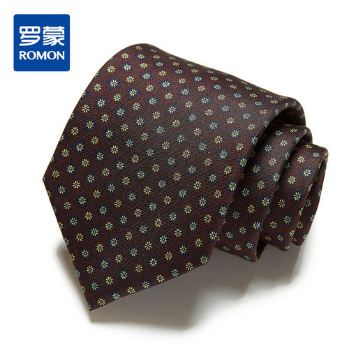 【桑蚕丝】罗蒙领带男时尚潮流复古商务正装婚礼新郎男士领带 商品图0