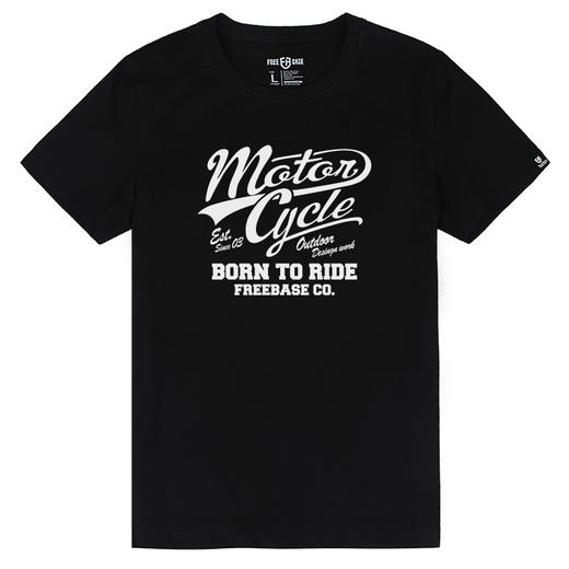 FREEBASE欧美日系复古流行英文字母motorcycle纯棉短袖T恤男夏季 NMT-1828 商品图1