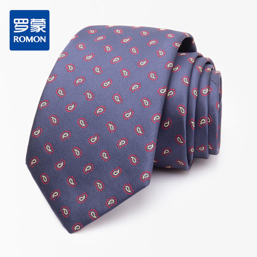 【精品礼盒装】罗蒙领带男正装商务结婚时尚百搭精致提花经典男士领带 商品图0