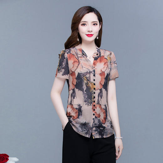 YWE-AH22A1295夏季新款修身短袖气质优雅时尚打底小衫 商品图2