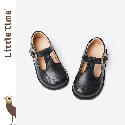 littletime女童鞋子2022春季新款皮鞋儿童春秋款韩版休闲镂空单鞋 商品图1