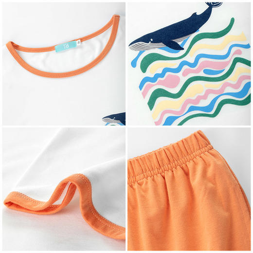 I'd爱帝女式清爽海洋风短袖短裤家居套 商品图2