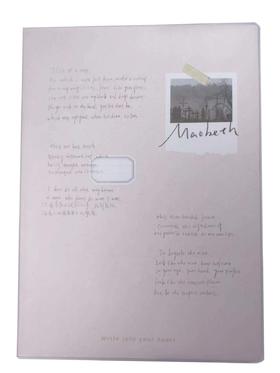 16K胶套本科目本