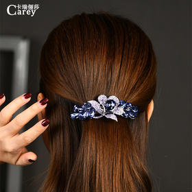 LBE-thj918创意水晶发夹头饰 韩国优雅女水钻花朵发卡送妈妈弹簧夹