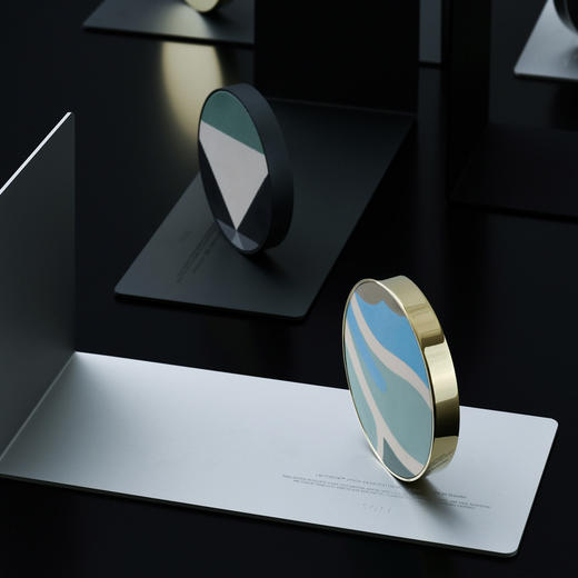 见南花 | 花砖黄铜书立  简约书立书档设计感 企业定制礼品礼物 商品图1