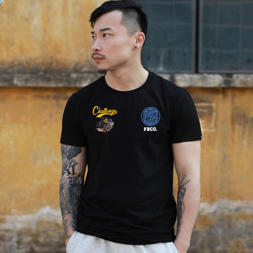 FREEBASE2022春夏新款原创个性越野图案印花复古欧美街头时尚短T NMT-1829 商品图0