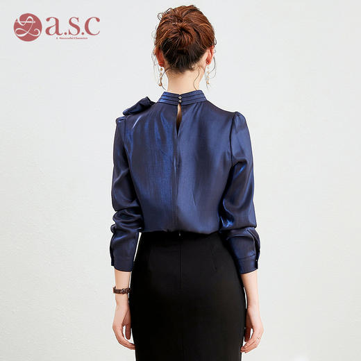 艾尚臣衬衣2021春新款职业衬衫女设计感小众时尚正装气质长袖上衣 商品图4