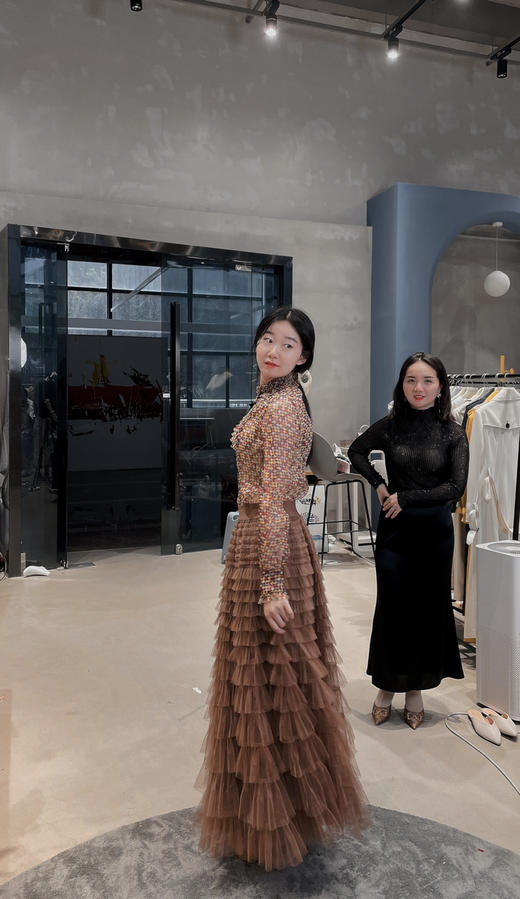 “巴洛克宫廷”颈袖添香新款时尚修身桑蚕丝雪纺衫上衣衬衣女式真丝衬衫J9233588（四季可穿） 商品图5