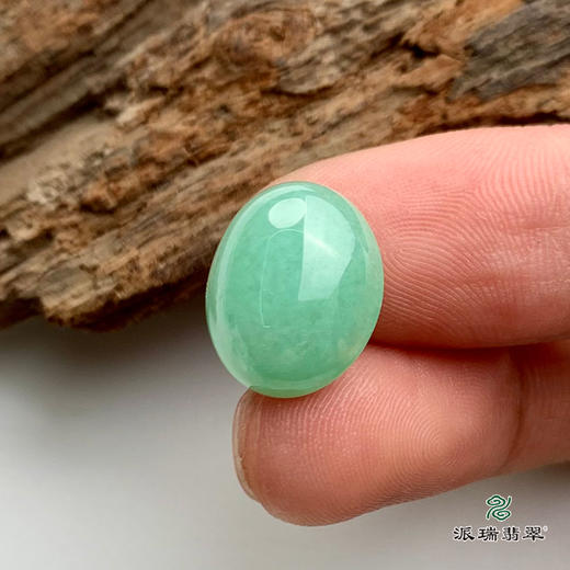 派瑞翡翠 翡翠戒面 糯冰种 绿色 商品图2