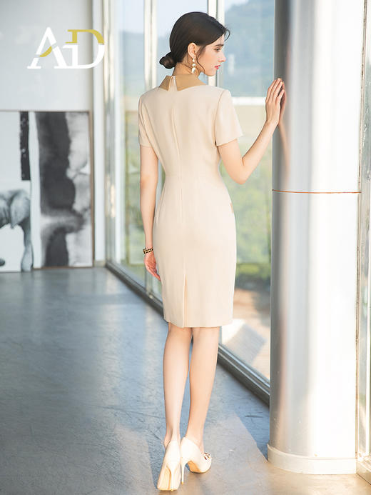 AD假两件西装连衣裙女高级设计感拼色职业西服裙子夏季工作服 商品图4