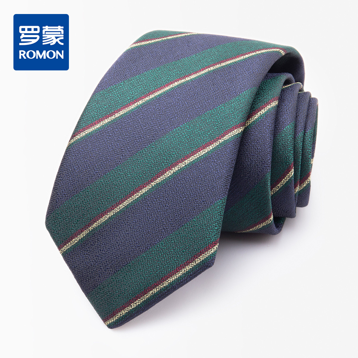 【精品礼盒装】罗蒙领带男时尚条纹沉稳百搭职业商务休闲通勤男士领带