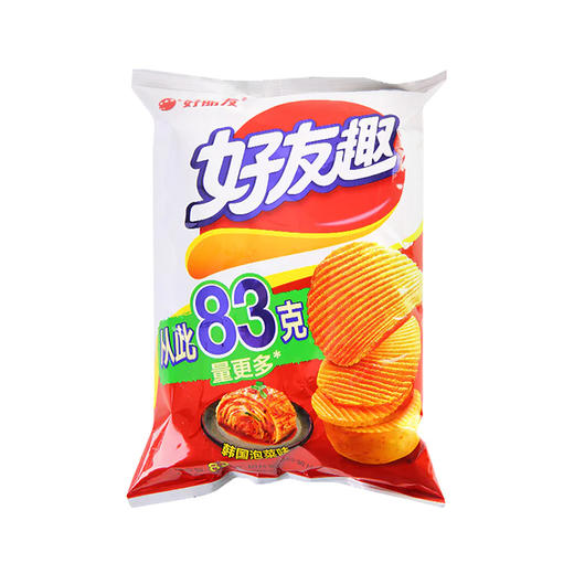 好丽友好有趣薯片韩国泡菜味 83g 商品图0