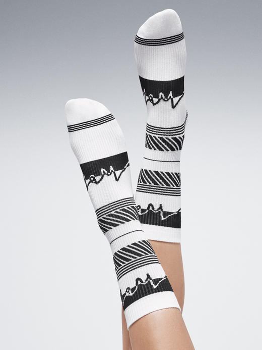 Wolford 45039运动螺纹棉混纺中筒袜 630元/3双 商品图0