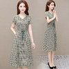 YWE  HZA12格子连衣裙修身气质减龄小个子a字裙 商品缩略图2