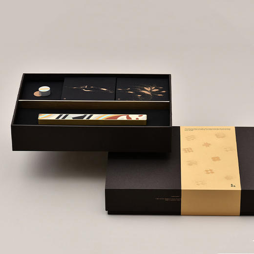 见南花 | 水泥花砖黄铜纸镇礼盒 书法压纸文房四宝 企业定制礼品 商品图4