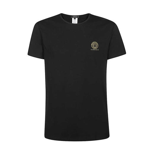 【二】VERSACE 范思哲 男士 美杜莎印花棉质圆领短袖T恤套装 黑色 AU10193 A232741 A1008 商品图1