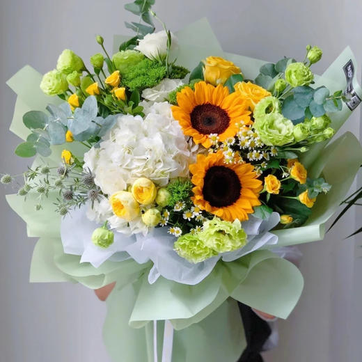《青提芒芒》向日葵夏日清新花束 商品图0