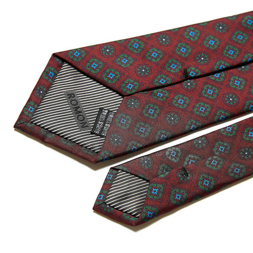 【桑蚕丝】罗蒙领带男时尚复古花纹商务正装婚礼新郎男士领带 商品图3