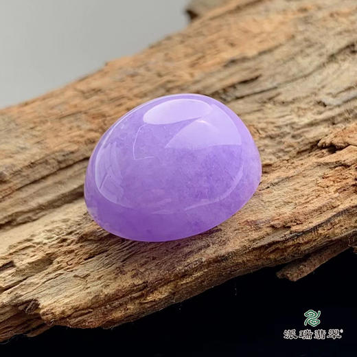 派瑞翡翠 翡翠戒面 糯种 紫色 商品图0