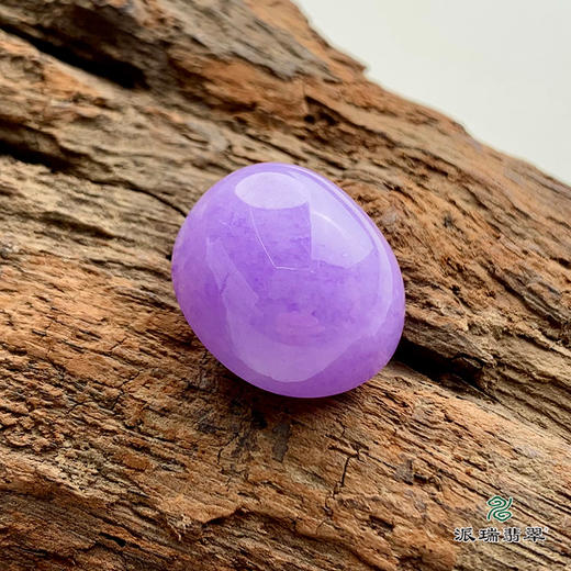 派瑞翡翠 翡翠戒面 糯种 紫色 商品图3