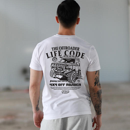 FREEBASE2022硬派复古印花图案吉姆尼越野车夏季短袖T恤衫男队服 NMT-1833 商品图1