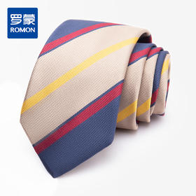 【精品礼盒装】罗蒙领带男时尚靓丽精致条纹商务休闲通勤婚礼男士领带