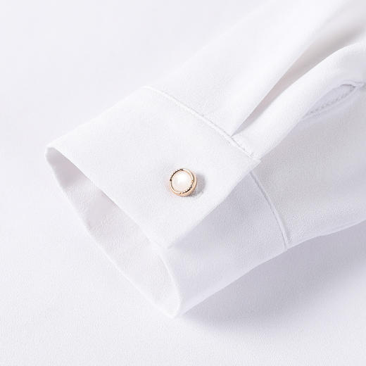 【高定款】罗蒙春季女士长袖衬衫简约飘带干练气质商务通勤衬衣女 商品图12