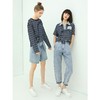 COCOBELLA解构高腰遮胯水洗牛仔蓝短裤女夏季宽松休闲五分裤DN15 商品缩略图2