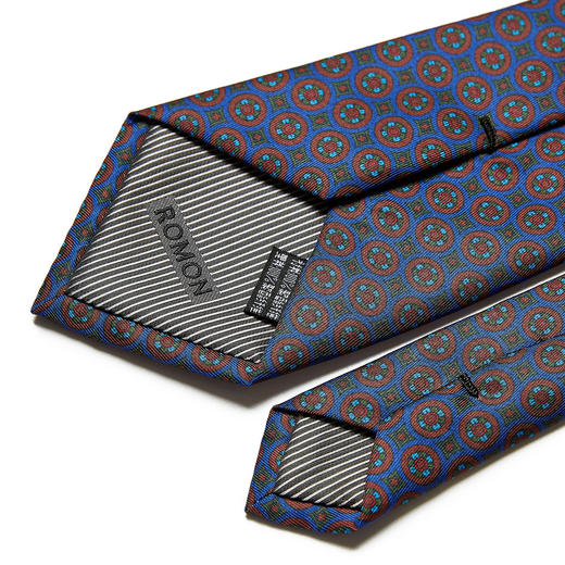 【精品礼盒装】罗蒙领带时尚复古印花商务休闲通勤正装手打款男士领带 商品图3