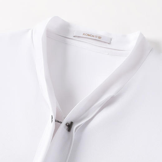 【高定款】罗蒙春季女士长袖衬衫简约飘带干练气质商务通勤衬衣女 商品图10