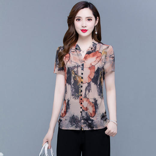 YWE-AH22A1295夏季新款修身短袖气质优雅时尚打底小衫 商品图4