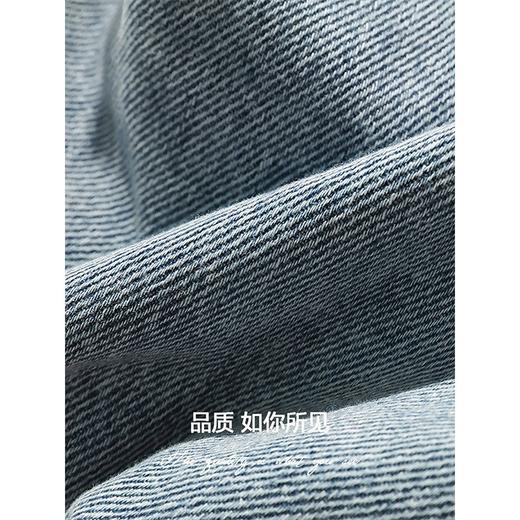 COCOBELLA解构高腰遮胯水洗牛仔蓝短裤女夏季宽松休闲五分裤DN15 商品图3