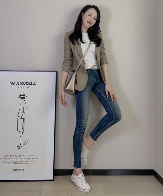 颈袖添香-套裤-J91A3386 “酷girl”经典驼色套路 职场 休闲两穿 多场合穿搭 商品图2