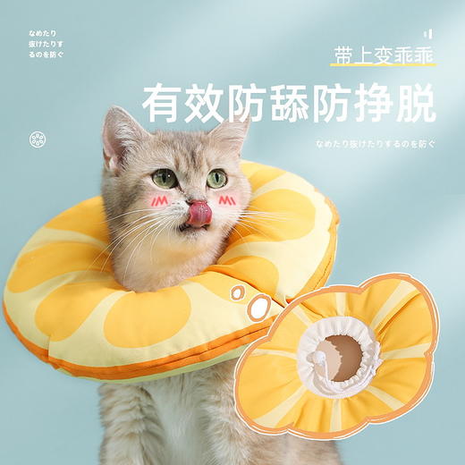【双面防水 轻盈透气】猫咪伊丽莎白圈幼猫防舔咬耻辱项圈头套狗狗脖圈绝育脖套宠物饰品 商品图1