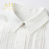AD时尚春夏白色衬衫雪纺衫甜美娃娃领系带短袖衬衣套装高端职业装 商品缩略图3