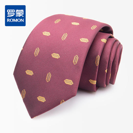 【精品礼盒装】罗蒙领带男精致提花时尚抗皱商务休闲职业正装男士领带 商品图0