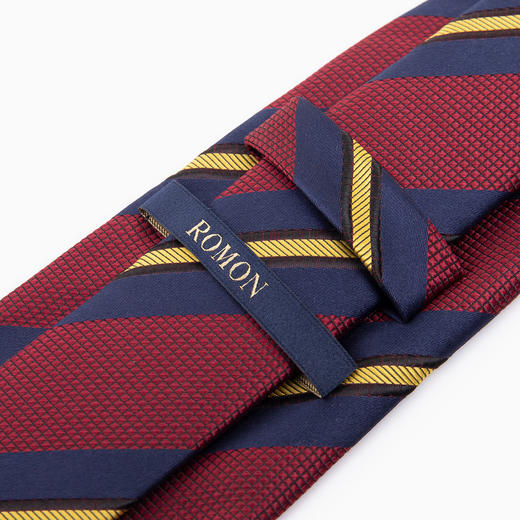 【精品礼盒装】罗蒙领带男设计感条纹商务休闲职业正装手打款男士领带 商品图3