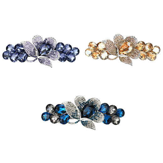 LBE-thj918创意水晶发夹头饰 韩国优雅女水钻花朵发卡送妈妈弹簧夹 商品图2