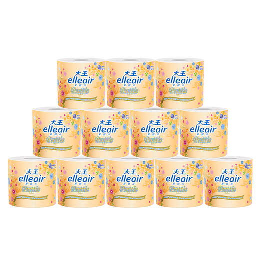 elleair/大王爱璐儿 升级版简绒系列柔软亲肤型卷筒卫生纸12卷*3提 商品图1