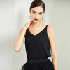 时尚黑色背心打底女洋气内搭气质V领上衣新款吊带宽松名媛 商品缩略图2