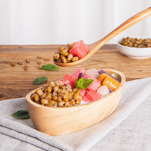 (纯手工定制版) 翊豪  小绿豆 900g/罐  颗粒分明适用于：甜品、四果汤、烧仙草、饮品等； 小红豆？红腰豆/大红豆 商品图4