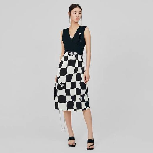 格纹吊带连衣裙 商品图1