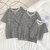 一家三口亲子款条纹宽松休闲T恤衫 商品缩略图2