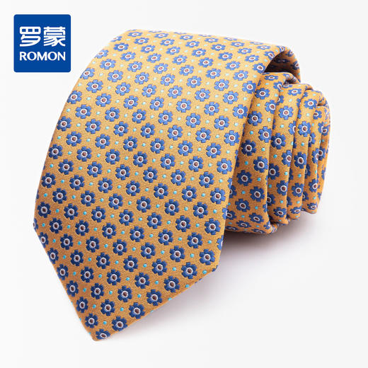 【精品礼盒装】罗蒙领带男精致提花时尚休闲复古正装商务结婚男士领带 商品图0