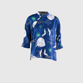 下摆开叉盘扣系带新国风上衣