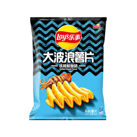 乐事大波浪薯片铁板鱿鱼味 135g 商品图0