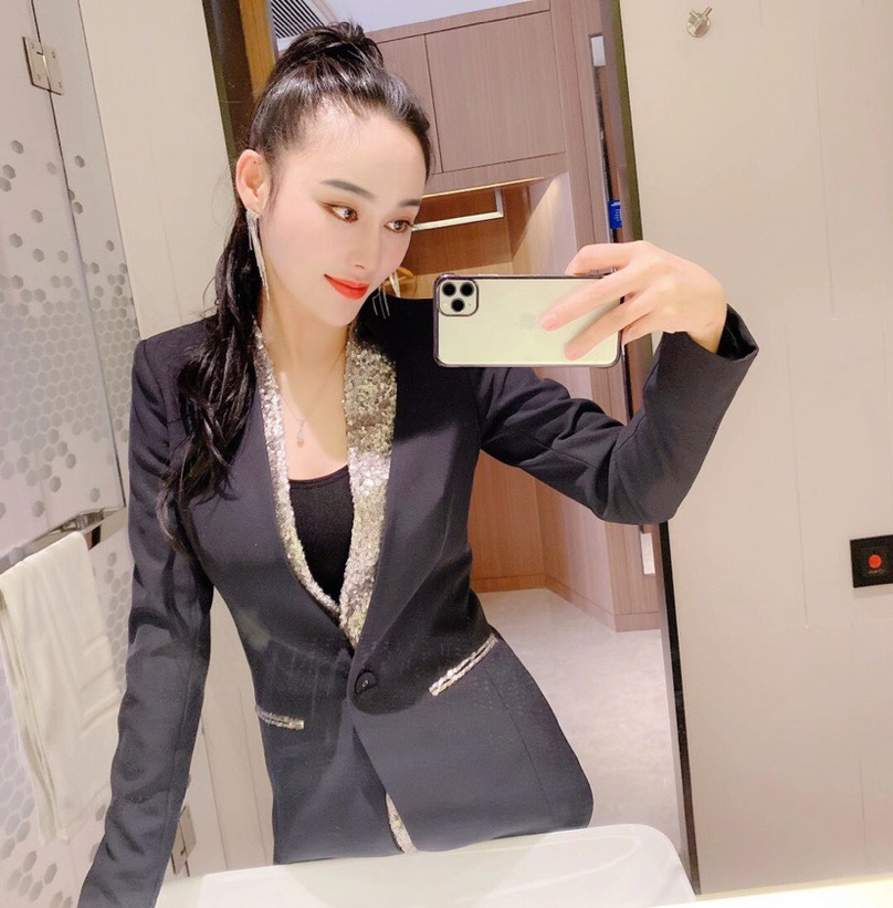 J81A2215颈袖添香时尚修身气质商务正装韩版职业装西装套装女J81A2215