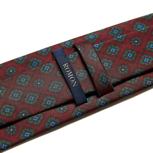 【桑蚕丝】罗蒙领带男时尚复古花纹商务正装婚礼新郎男士领带 商品图2