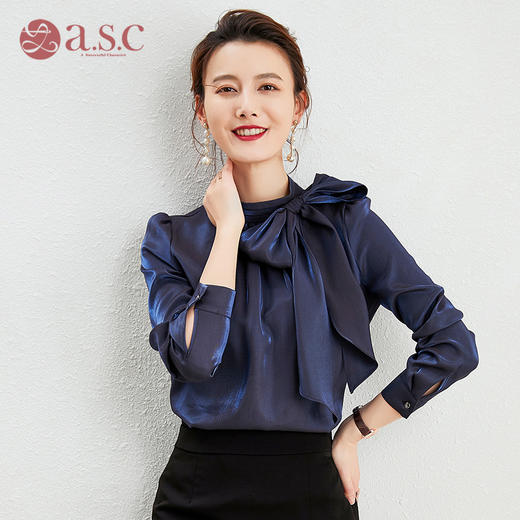 艾尚臣衬衣2021春新款职业衬衫女设计感小众时尚正装气质长袖上衣 商品图1